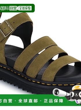 欧洲直邮Dr. Martens 女士 Blaire Muted Olive Tumbled Nubuck