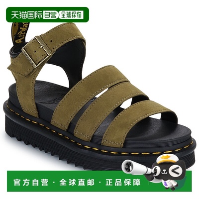 欧洲直邮Dr. Martens 女士 Blaire Muted Olive Tumbled Nubuck