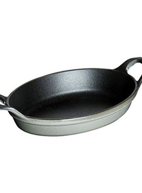 日本Staub珐琅 焗饭盘 灰色 迷你椭圆盘 15厘米 40509-545-0