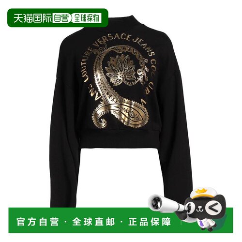 香港直邮versace 范思哲 女士 卫衣 black黑色 舒适时尚