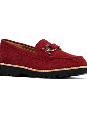 【美国奥莱】直发 Donald Pliner Clio 皮革乐福鞋 - 红色