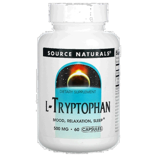 香港直发Source naturals源美L 色氨酸500mg60粒胶囊睡眠情绪增强