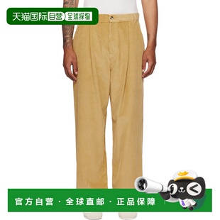 1h可退 香港直邮Moschino 莫斯奇诺 男士 黄褐色 Toggle 长裤 252