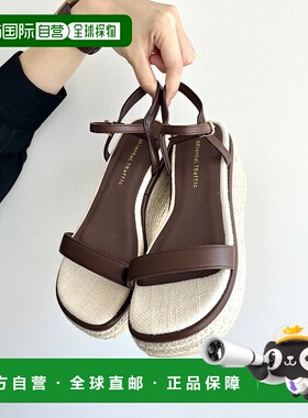 日本直邮Oriental Traffic 厚底黄麻底凉鞋 [41224 OR526BW001697