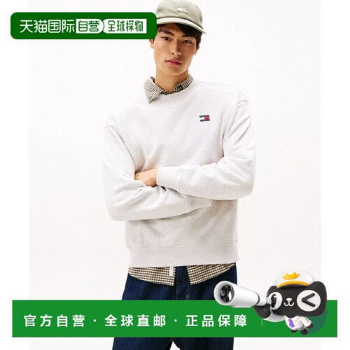 日本直邮Tommy Hilfiger TOMMY JEANS 男装休闲徽章圆领卫衣