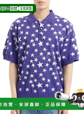 韩国直邮NEEDLES S/S Polo 衫 PE/和纸针织/星星 - 紫色 (QV375)