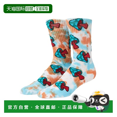 1h可退 日本直邮HUF 男女同款 MICRODOSE 扎染袜子 芝麻印花设计