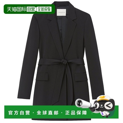 自营Lafayette 148 New York Plus Notch翻领运动夹克-黑色 美国