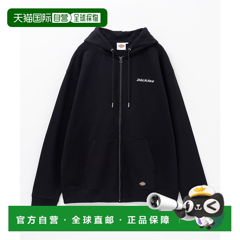 1h可退 日本直邮Dickies 男女同款 CVC裏毛 全拉链连帽卫衣 胸绣