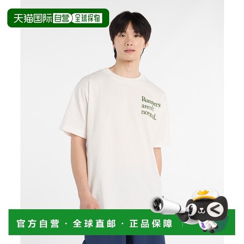 1h可退 日本直邮New balance 男装 210g全棉短袖T恤 跑步主题图形