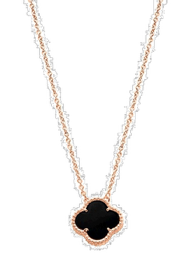 自营adornia黑花项链 玫瑰金 - 黑色 情人礼物 美国奥莱直发