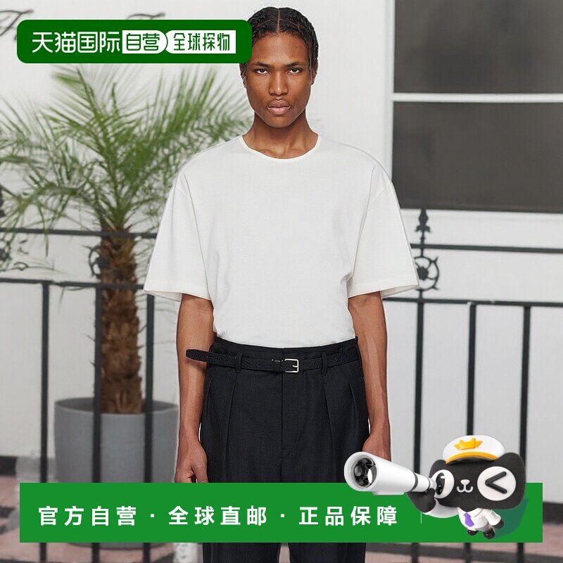 1小时内可退 香港直邮潮奢 Lemaire 男士 灰白色 Relaxed T 恤 TO