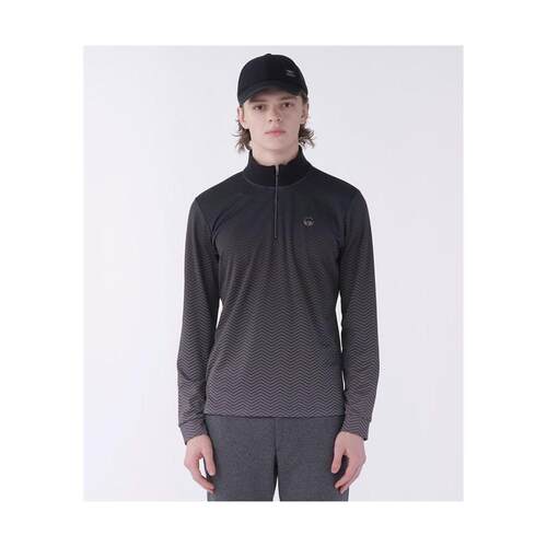 日本直邮 LANVIN SPORT 渐变印花半拉链长袖衬衫 适合男性高尔夫