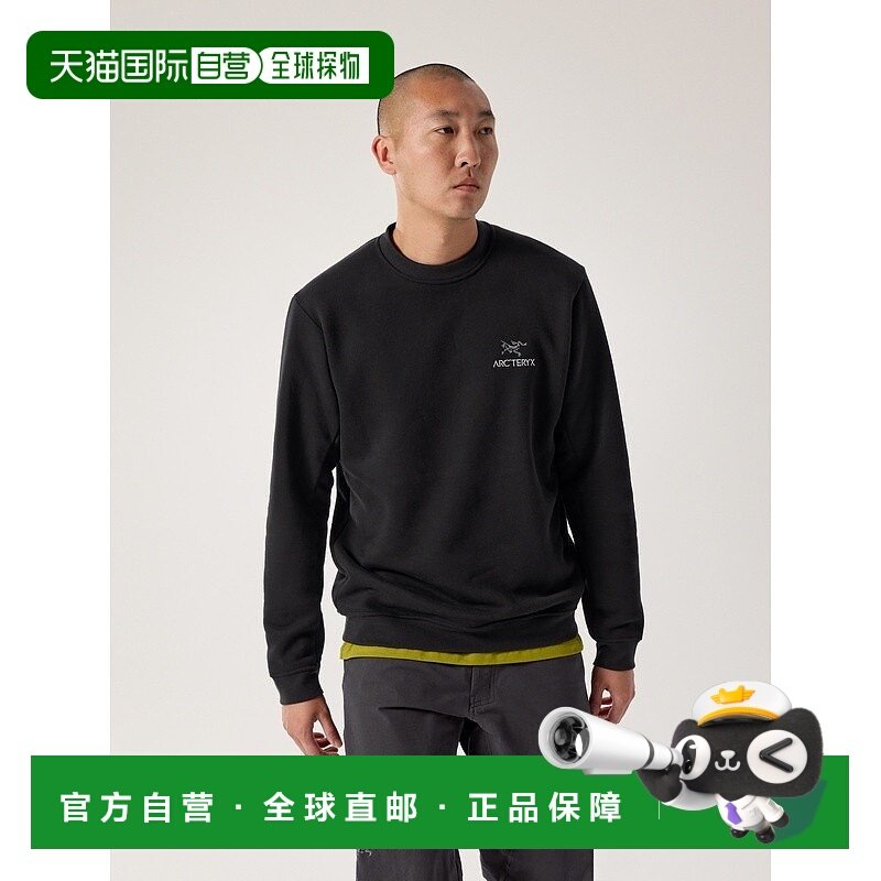自营1h可退 欧洲直邮ARCTERYX 男士Emblem抓绒圆领卫衣始祖鸟