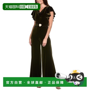 美国奥莱直发 绿色 自营Maison Tara丝绒连体衣