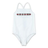 女童泳衣 685300XJG2N9074 SS2025 GUCCI 白色 SWIMSUIT