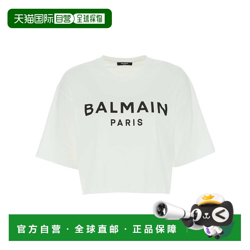 香港直邮Balmain 圆领短袖T恤 BF1EE020BB02女装