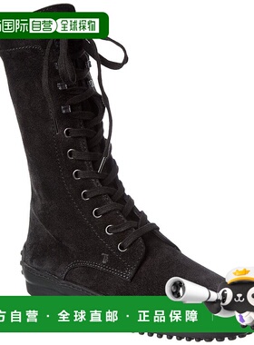 自营 tod'sTOD的Gommino绒面靴-黑色 美国奥莱直发厚底鞋女靴