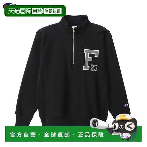 日本直邮Champion 男士半拉链卫衣 C3-A026 黑色/深海军蓝/燕麦色