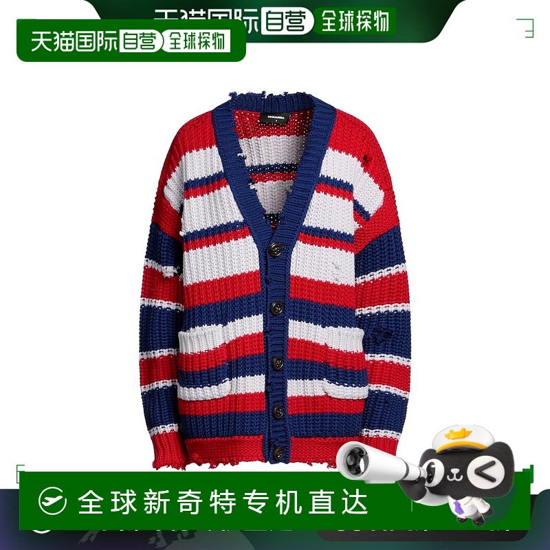 香港直邮潮奢 Dsquared2 二次方 女士 针织开衫 blue蓝色 舒适时