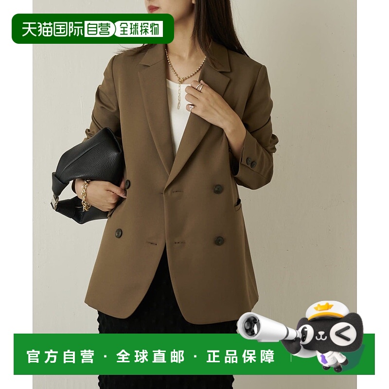 1h可退 日本直邮Lui's 女士2WAY可调袖宽松双排扣夹克 LUZ1042107