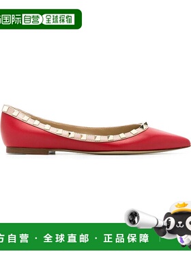 【99新未使用】香港直邮Valentino 红色平底鞋单鞋 RW2S0403VOD