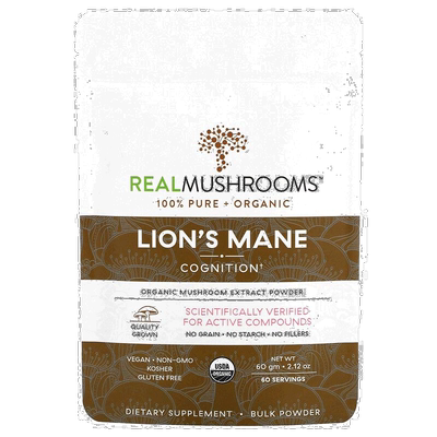 香港直发Real Mushrooms猴头菇散装粉平衡内分泌日常饮用60g