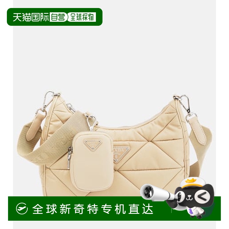 1h可退 香港直邮Prada 普拉达 女士 衬垫尼龙包包 beige米色 舒适