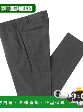 日本直邮BERWICH 男士无褶羊毛休闲裤灰色Morello GT1442X深灰色M