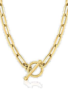 自营 Ross-Simons Italian 14kt Yellow Gold Paper Clip Link To