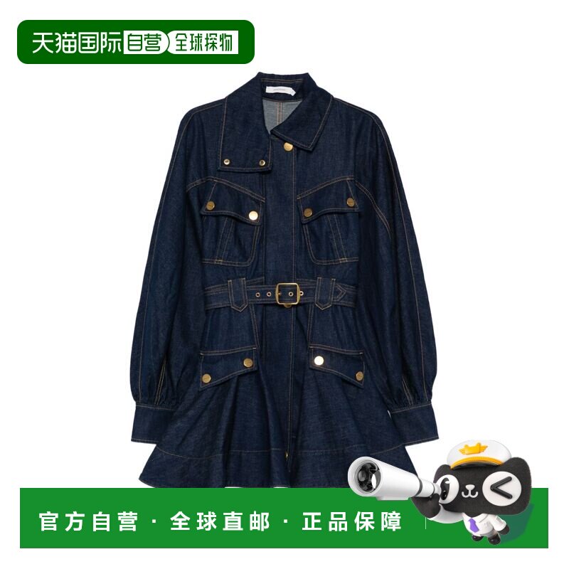 1h可退 香港直邮ZIMMERMANN 女士 LUNA 牛仔迷你连衣裙 7723DS261