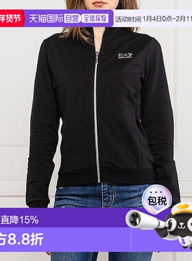 香港直邮Armani阿玛尼女士夹克外套黑色棉质外套拉链8NTM41J31Z