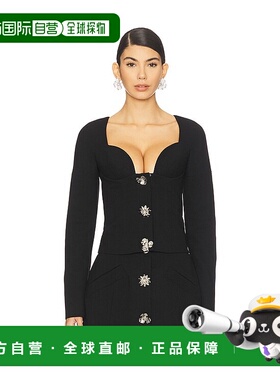 1h可退 香港直邮潮奢 Blumarine 蓝色情人 女士 绉纱双上衣 A544B