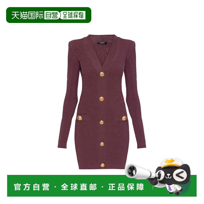 1h可退 香港直邮BALMAIN 女士连衣裙 FF0R8033KJ155DR AW2025 红