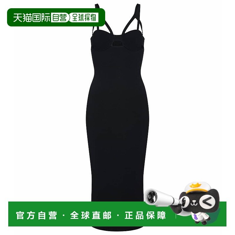 1h可退 香港直邮KHAITE 女士 Honour 剪口中长连衣裙 black黑色,女装/女士精品,连衣裙,淘宝优惠券,粉丝福利购,淘宝优惠卷