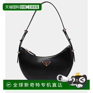 皮革肩包 女士 Arque 舒 black黑色 香港直邮Prada 1h可退 普拉达