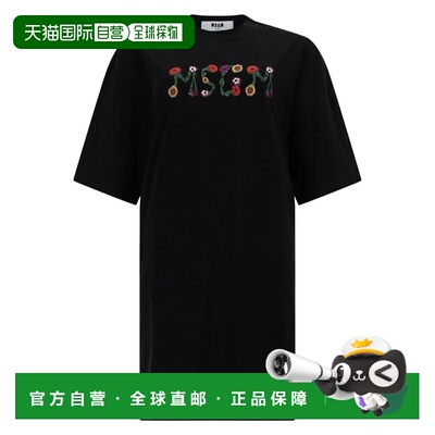香港直邮MSGM 女士连衣裙 4041MDA82N26700299 SS2026 黑色 T-Shi