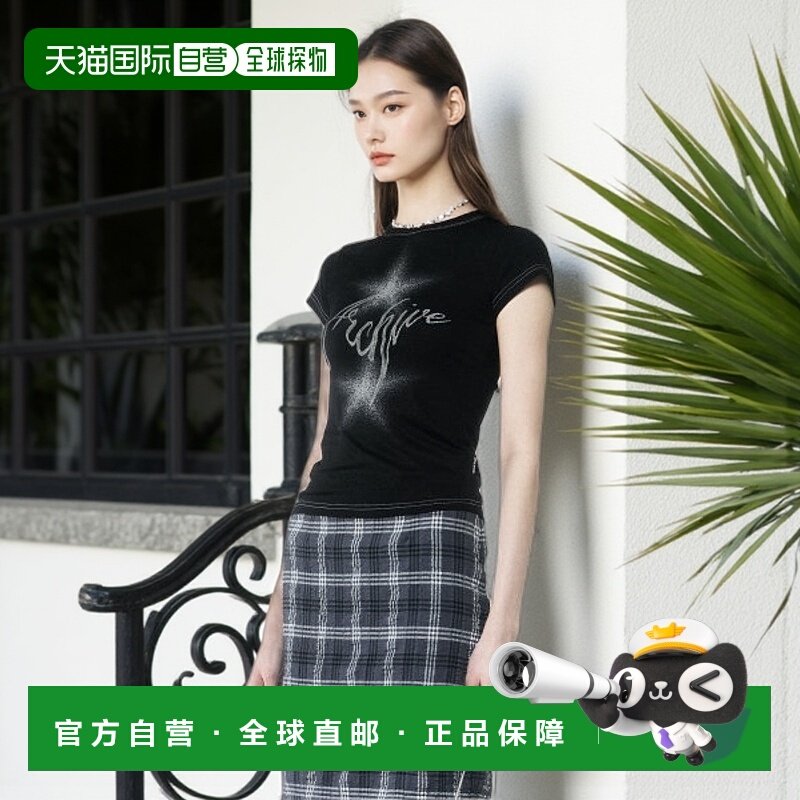 韩国直邮SCULPTOR T恤 SC23S247BK高档舒适时尚百搭 简约高级感