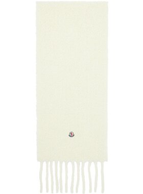 潮奢 Moncler 盟可睐 女士 灰白色流苏围巾 J20933C000170U357