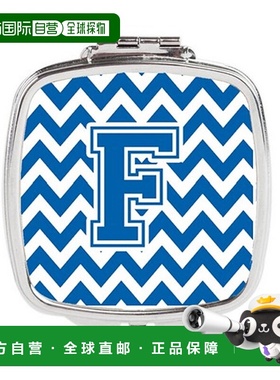 自营 Carolines Treasures CJ1056-FSCM 字母 F 雪佛龙蓝白正品