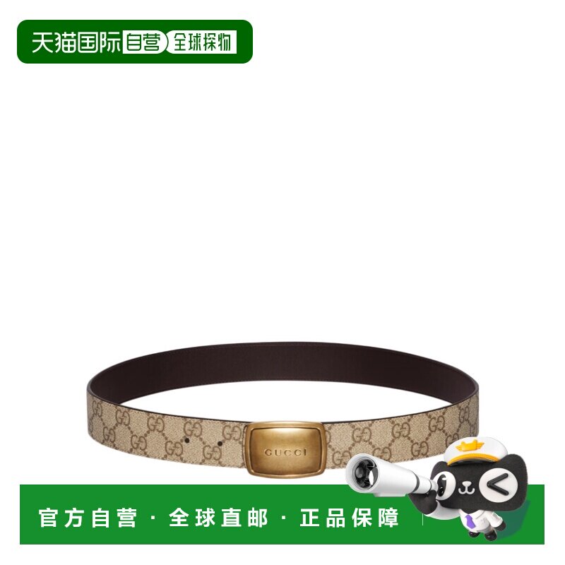1h可退 香港直邮Gucci 古驰 男士 GG 涂层帆布皮带 854832FAFGJ
