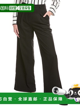 自营 grey lab灰色格子阔腿长裤-黑色 美国奥莱直发阔腿裤西装裤