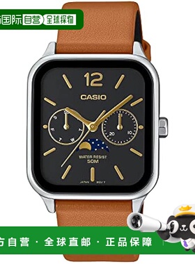【日本直邮】Casio卡西欧 男士手表 黑/棕皮表带MTP-M305L-1AVDF