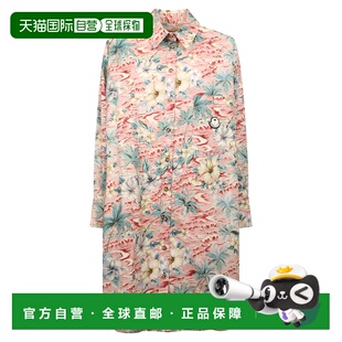 1h可退 香港直邮moncler 女士 8 Angels 棕榈树印花热情长款衬衫