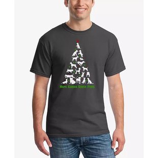 男士 Art 圣诞狗图案文字艺术T恤 Pop 美国直邮LA