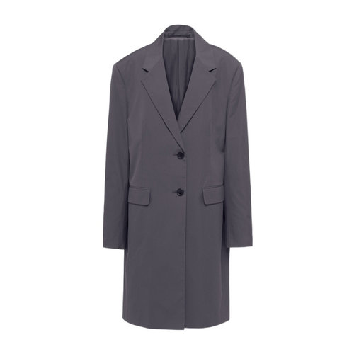 PRADA 女士外套 P646Q1123S231F0112 SS2024 灰色 单排扣大衣