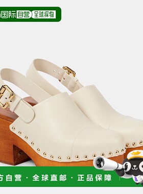 1小时内可退 香港直邮Chloe 蔻依 女士 Jeannette 铆钉皮质木屐