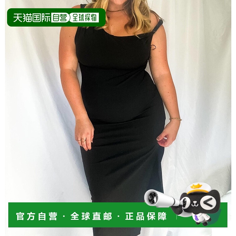 自营le lisKira扭肩迷笛连衣裙，黑色 美国奥莱直发