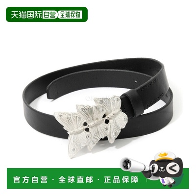 韩国直邮OUR LEGACY BUTTERFLY BELT 油性黑色皮革 (A4258BO) 腰