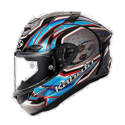 【日本直邮】OGK KABUTO 摩托车头盔 F17 GLANZ 蓝灰色  XL(61-62